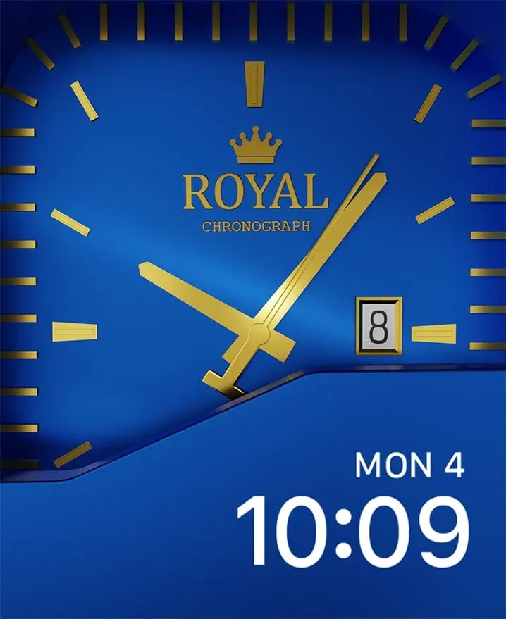 blue royal clock watch face wallpaper