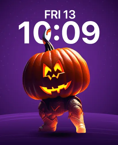 scary dark pumpkin watch face